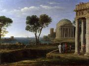 Claude Lorrain Landscape with Aeneas on Delos (mk17) oil painting on canvas